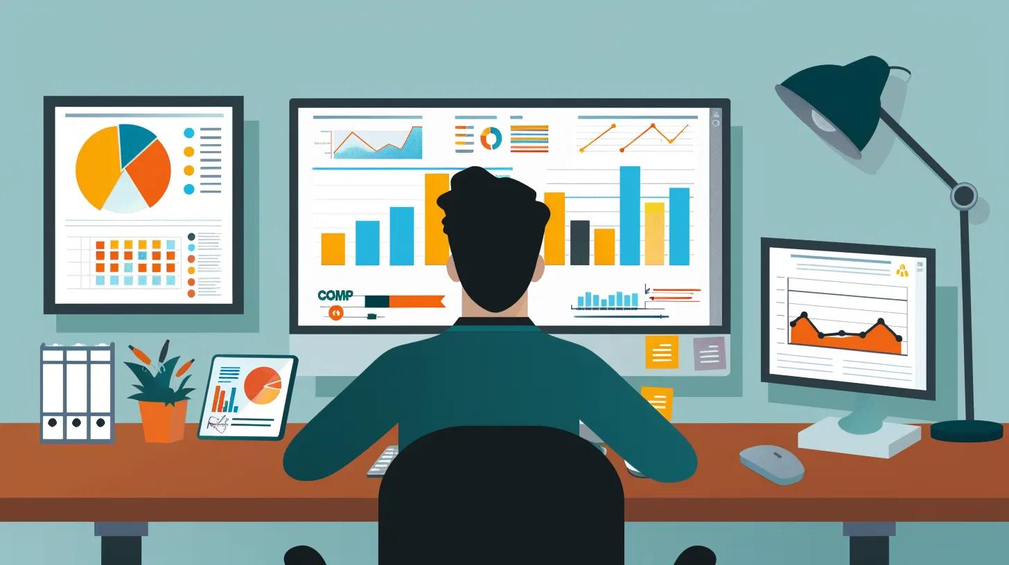 Individual analyzing website performance metrics for content optimization