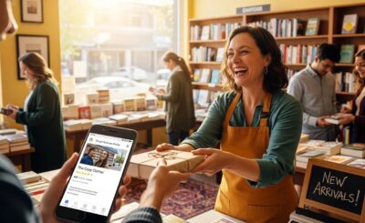 Local business owner engaging with customers, highlighting the importance of Google Business Profile optimization