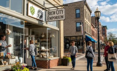 Milwaukee local business storefront with community engagement