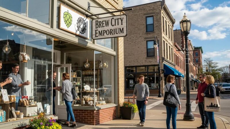 Milwaukee local business storefront with community engagement