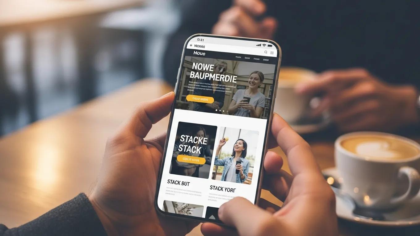 Smartphone displaying a mobile-optimized website, showcasing effective mobile optimization strategies